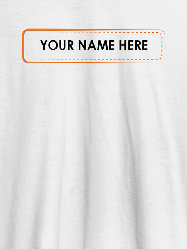 Custom Your Name or Text On White Color Personalized T-Shirt for Women