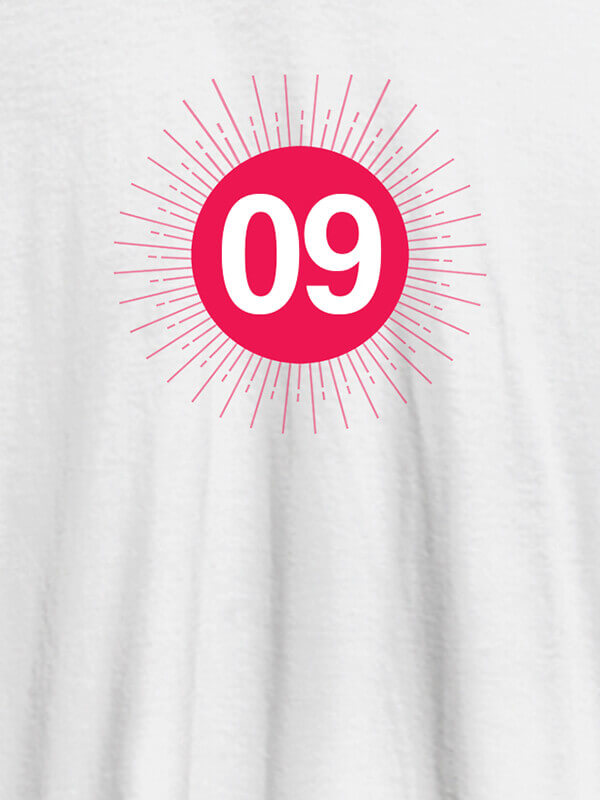 Custom Your Lucky Number with Design On White Color Women T Shirts with Name, Text, and Photo