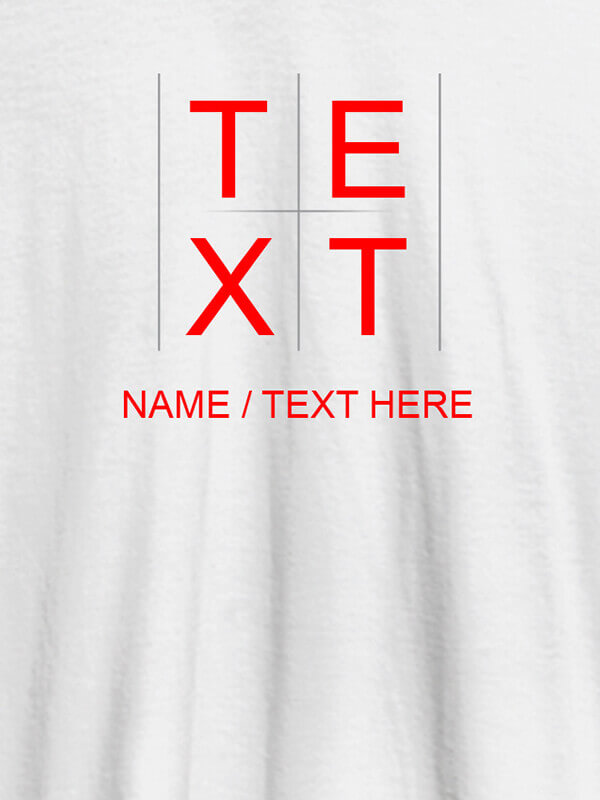 Custom Write Your Name and Text On White Color T-shirts For Women with Name, Text and Photo