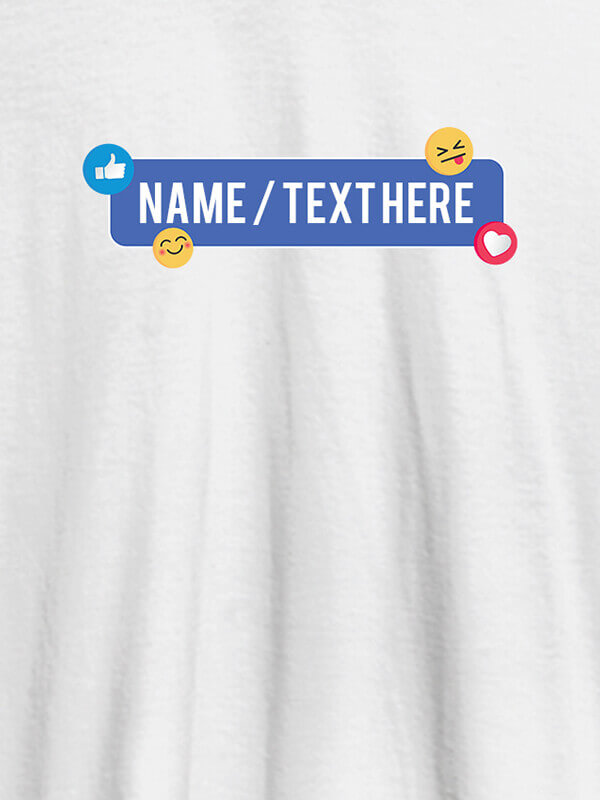 Custom Your Name with Emojis On White Color Customized Womens T-Shirt
