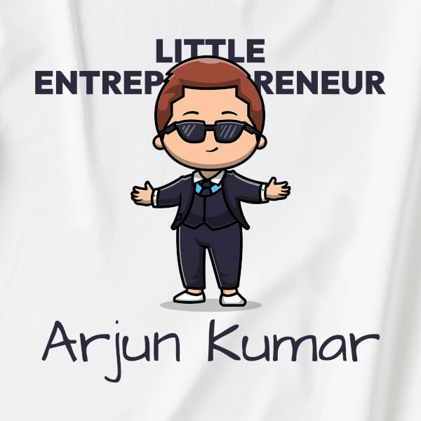 Custom The Little Entrepreneur with Sunglasses Future Heros Dungaree Design