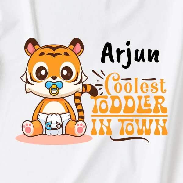 Custom The Coolest Toddler in Town General Dungaree Design