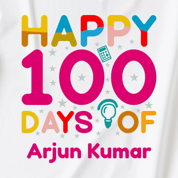 Custom Happy 100 Days of The Baby Milestone Collection Dungaree Design