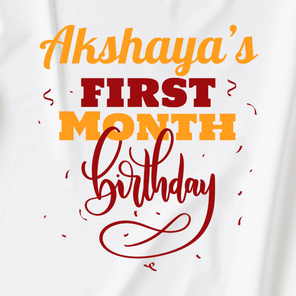 Custom First Month Birthday Monthly Birthday Dungaree Design