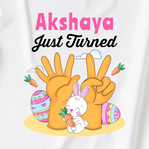 Custom Just Turned 7 Monthly Birthday Dungaree Design