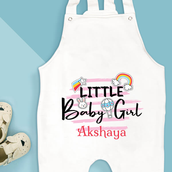 Custom Little Baby Girl New Born Dungaree Design
