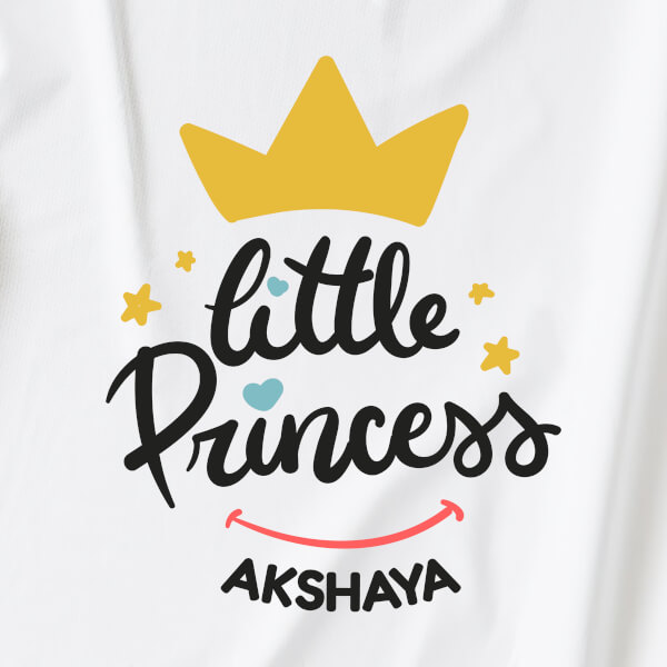 Custom Little Princess New Born Dungaree Design