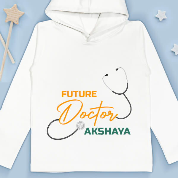 Custom The Future Doctor with Stethoscope Future Heros Hoodie Design