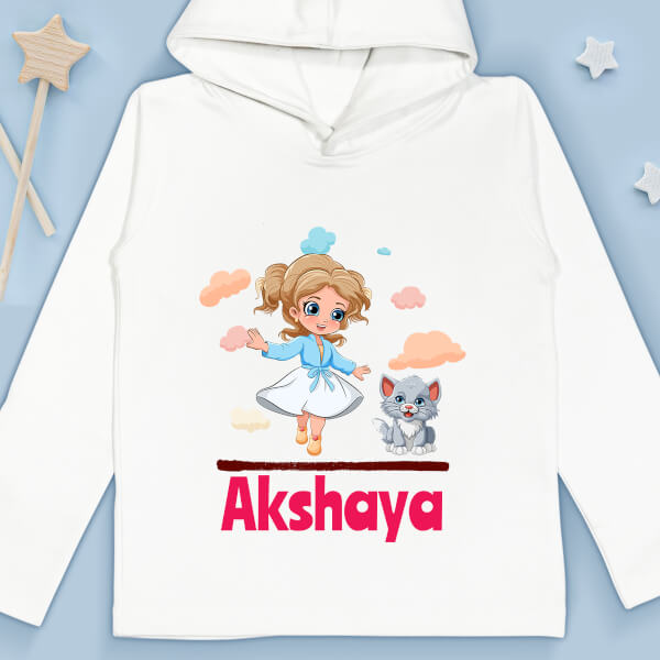 Custom The Cute Baby and The Adorable Kitten General Hoodie Design