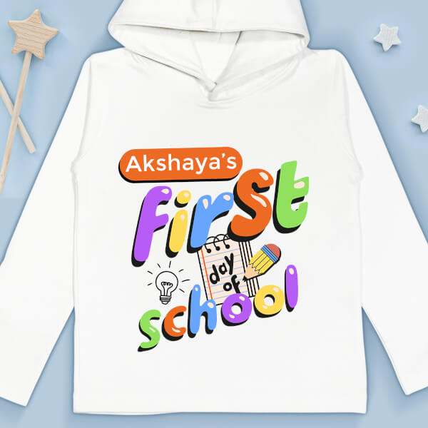 Custom First Day of School Milestone Collection Hoodie Design