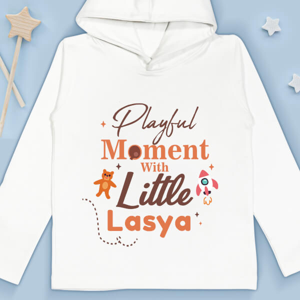 Custom Playful Moment with Little Baby Milestone Collection Hoodie Design