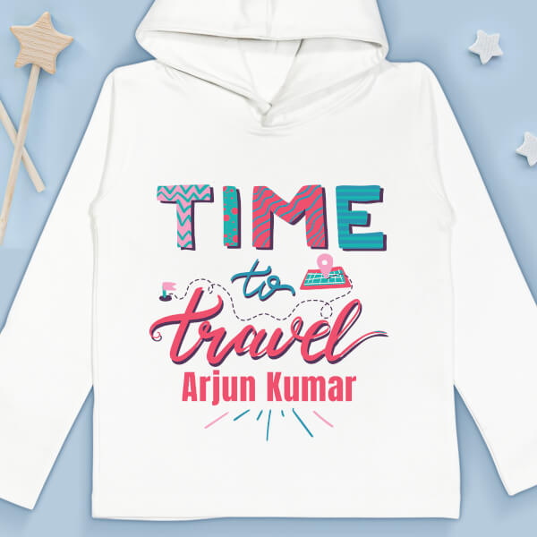 Custom Time to Travel Milestone Collection Hoodie Design