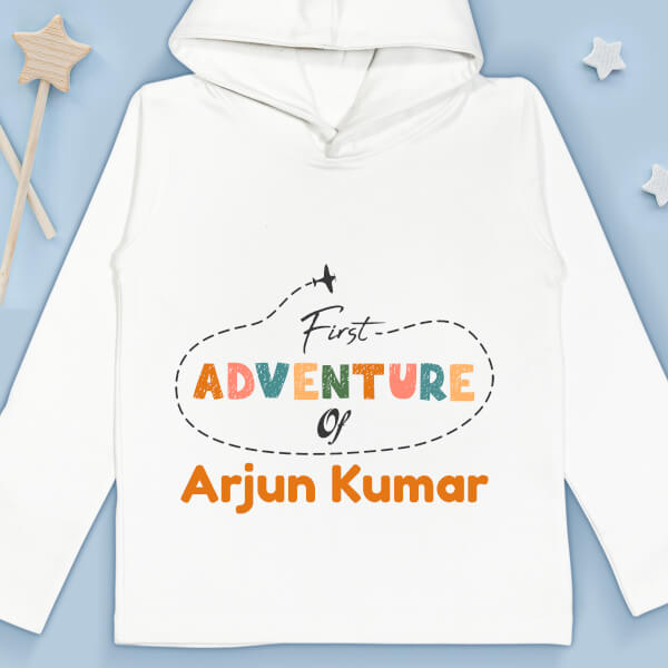 Custom First Adventure of The Baby Milestone Collection Hoodie Design