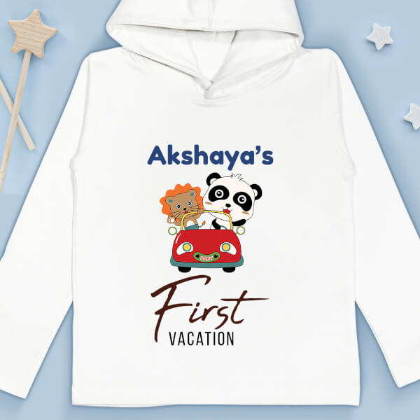 Custom First Vacation of The Baby Milestone Collection Hoodie Design