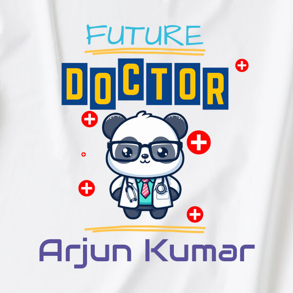 Custom The Future Doctor Cute Baby Panda Future Heros Jumpsuit Design