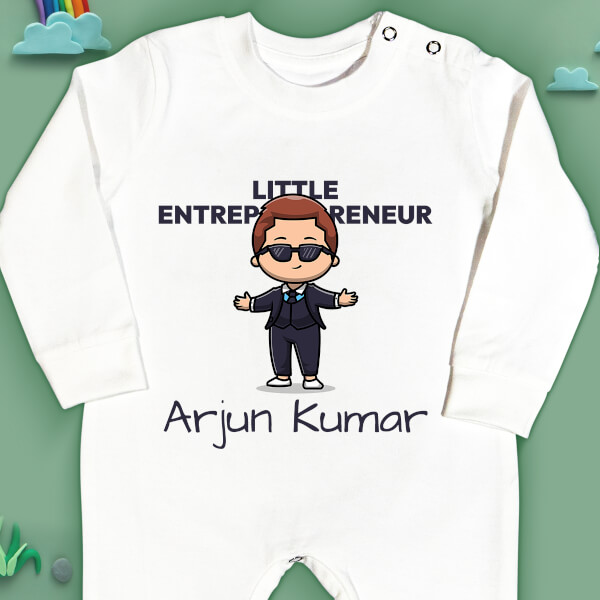 Custom The Little Entrepreneur with Sunglasses Future Heros Jumpsuit Design