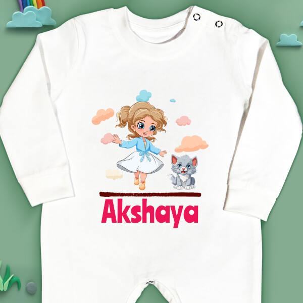 Custom The Cute Baby and The Adorable Kitten General Jumpsuit Design