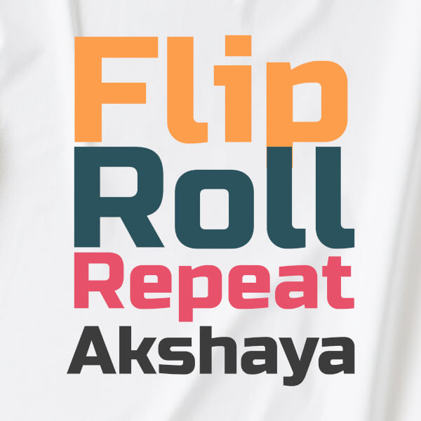 Custom Flip Roll Repeat Text Only Milestone Collection Jumpsuit Design