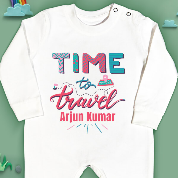 Custom Time to Travel Milestone Collection Jumpsuit Design