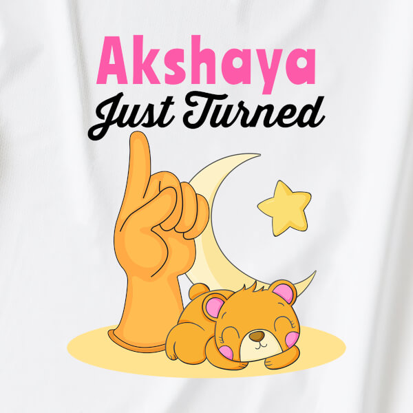 Custom Just Turned 1 Monthly Birthday Jumpsuit Design