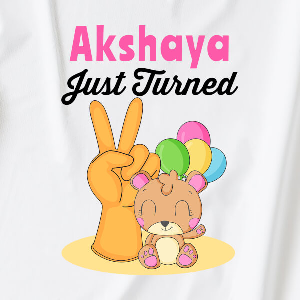 Custom Just Turned 2 Monthly Birthday Jumpsuit Design