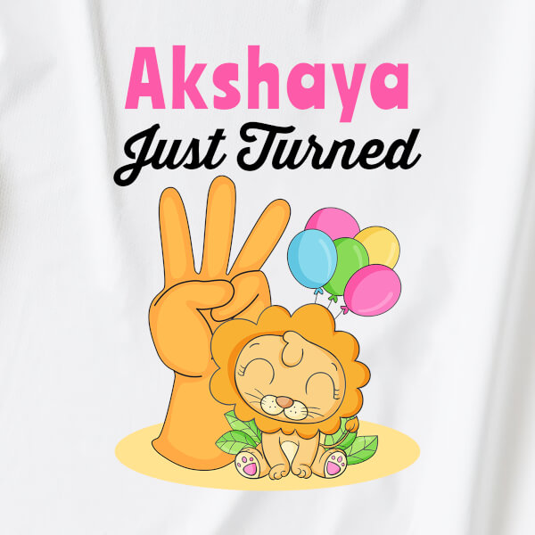 Custom Just Turned 3 Monthly Birthday Jumpsuit Design