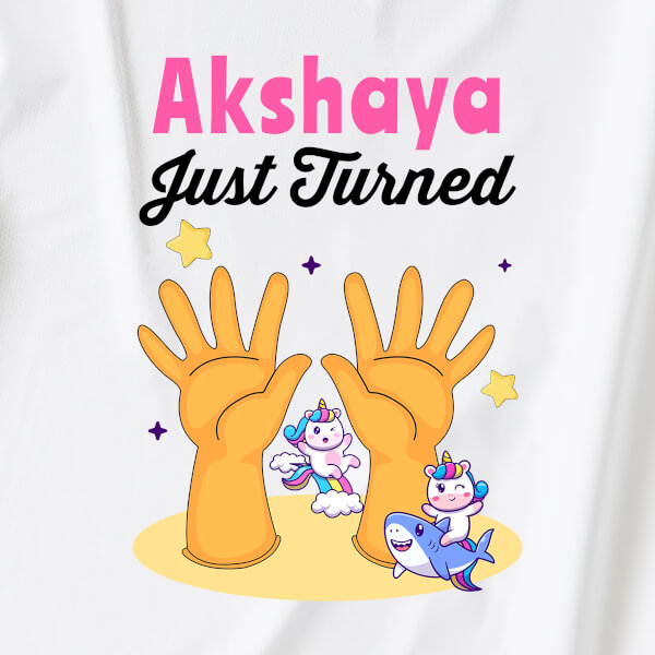 Custom Just Turned 10 Monthly Birthday Jumpsuit Design