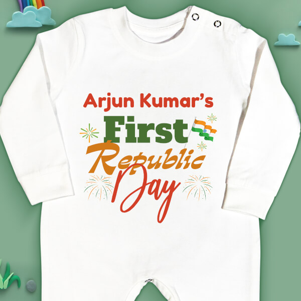 Custom 1st Repubilc Day For The Baby Special Days Jumpsuit Design