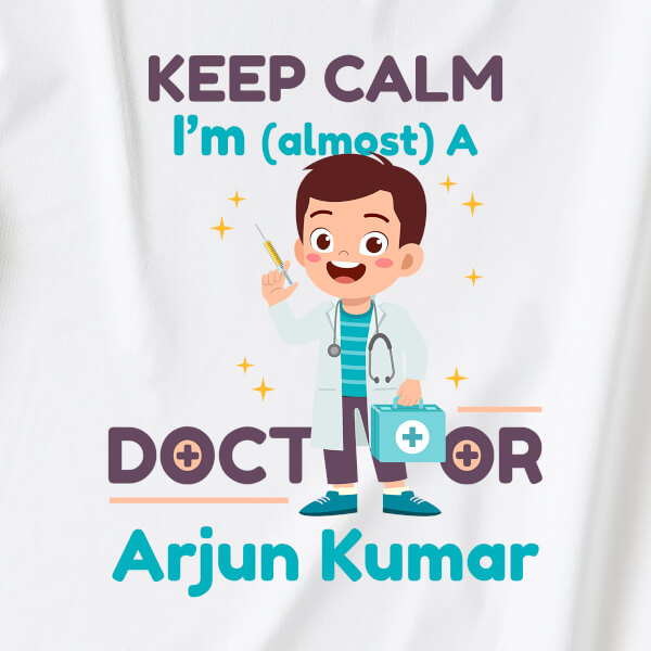 Custom Keep Calm I Am Almost A Doctor Future Heros Rompers Design