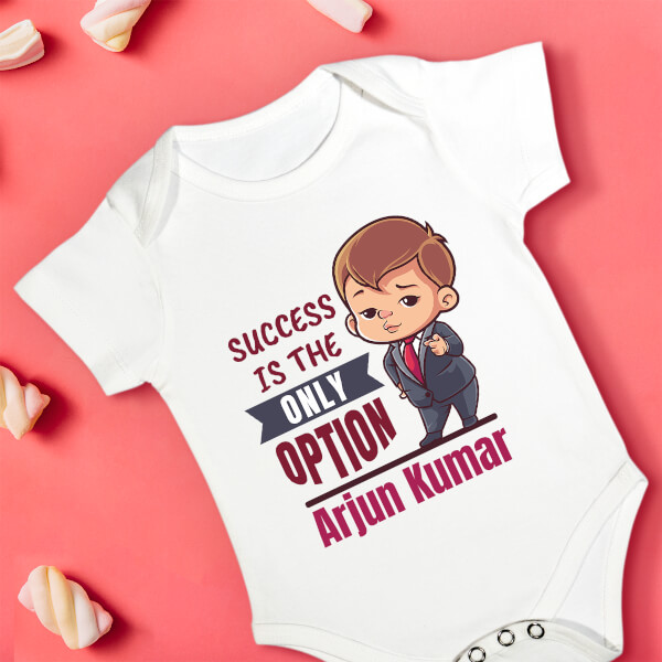 Custom Success is The Only Option Future Heros Rompers Design