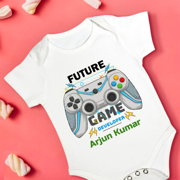 Custom The Future Game Developer Future Heros Rompers Design