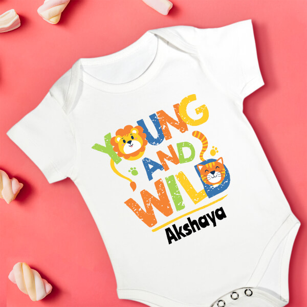 Custom Young and Wild General Rompers Design