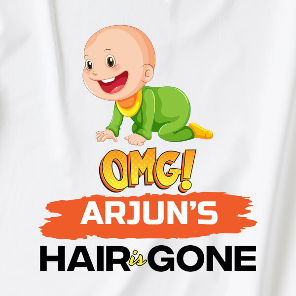 Custom OMG Hair is Gone Milestone Collection Rompers Design