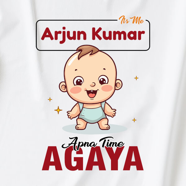 Custom Apna Time Agaya Milestone Collection Rompers Design