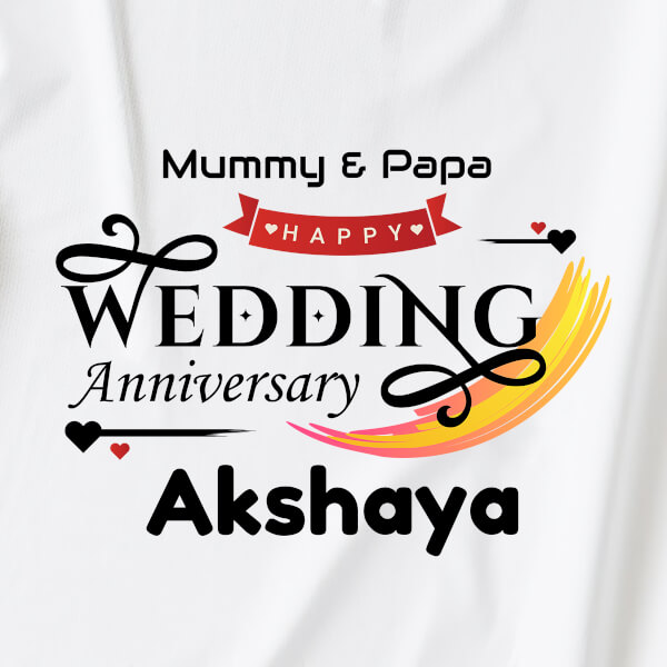 Custom Happy Wedding Anniversary Wishes From The Kid with Hearts Milestone Collection Rompers Design