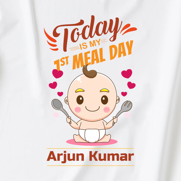 Custom Today is My 1st Meal Milestone Collection Rompers Design