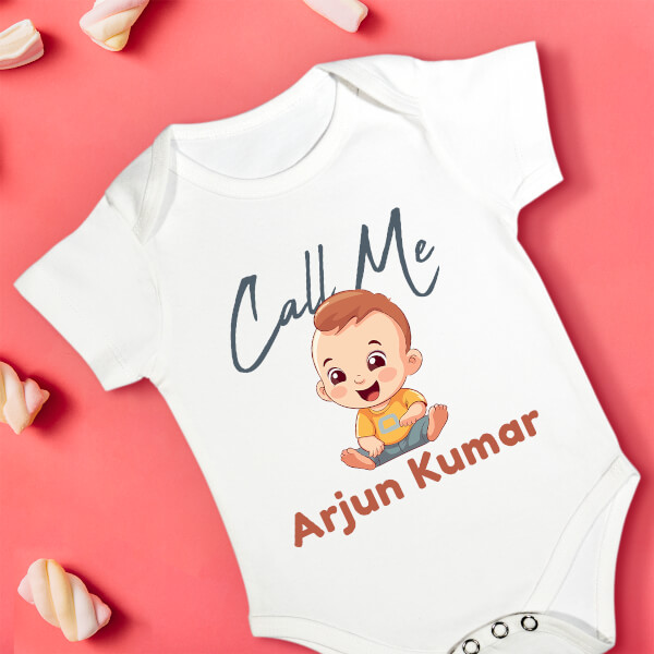Custom Call Me With My Name Milestone Collection Rompers Design