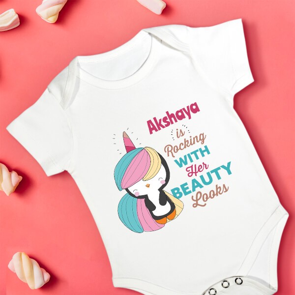 Custom Baby Rocking With Beauty Looks New Born Rompers Design