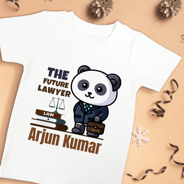 Custom The Future Lawyer Cute Panda Future Heros Tshirt Design