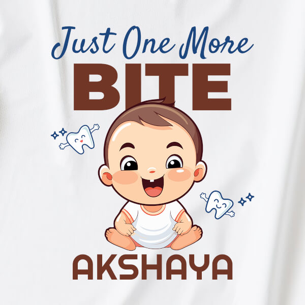 Custom Just One More Bite Milestone Collection Tshirt Design