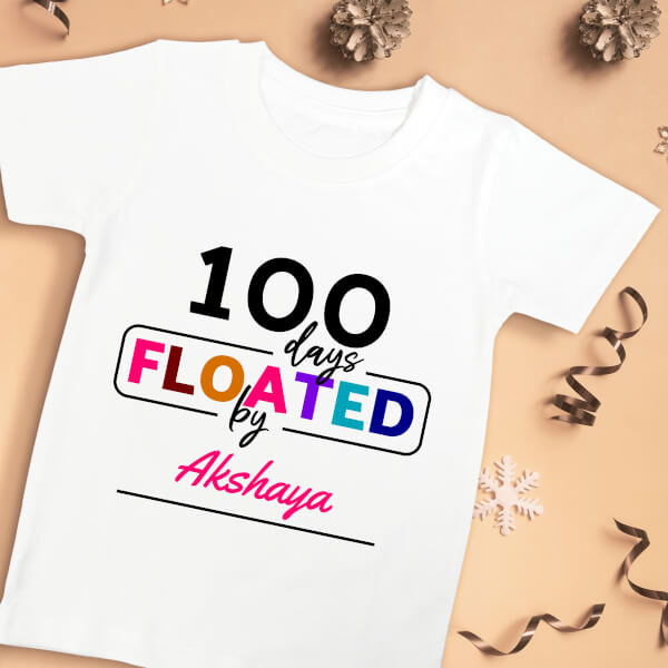 Custom 100 Days Floated by The Baby Milestone Collection Tshirt Design