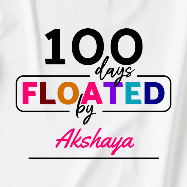 Custom 100 Days Floated by The Baby Milestone Collection Tshirt Design