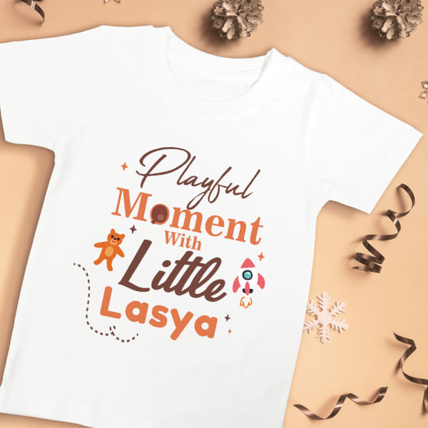 Custom Playful Moment with Little Baby Milestone Collection Tshirt Design