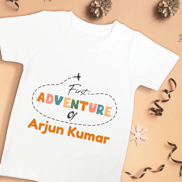 Custom First Adventure of The Baby Milestone Collection Tshirt Design