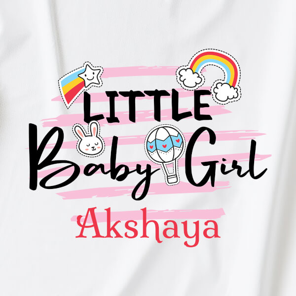 Custom Little Baby Girl New Born Tshirt Design