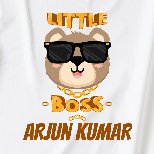 Custom Little Boss New Born Tshirt Design