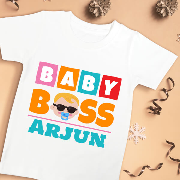 Custom Baby Boss New Born Tshirt Design