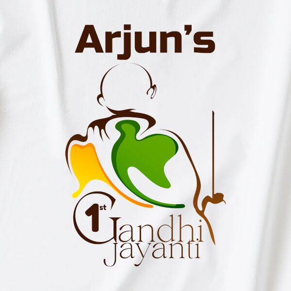 Custom 1st Gandhi Jayanti For The Baby Special Days Tshirt Design