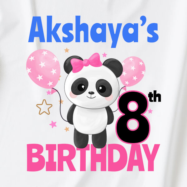 Custom 8th Month of The Baby Yearly Birthday Tshirt Design