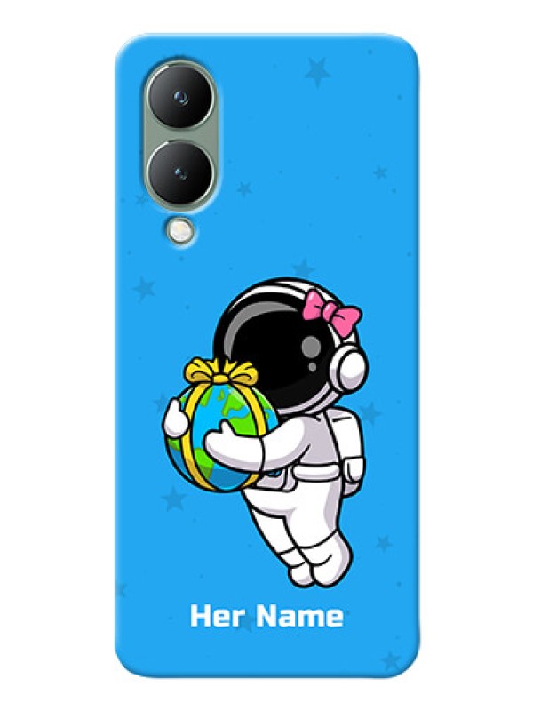 Custom Vivo Y17S Journey of the Astronaut in Search of Love Design Couple Hard Case For Women